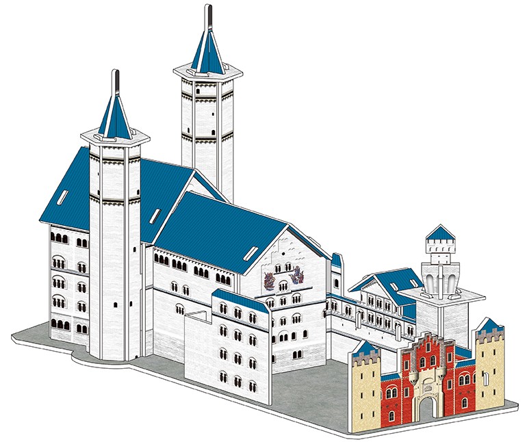 义乌好货3D纸质立体拼图，儿童DIY玩具拼图，手工益智早教，爆款地摊热卖拼装玩具礼品模型，手工制作别世界名建筑详情3