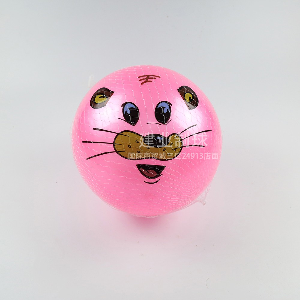 9寸PVC儿童玩具拍拍球柔软充气球足球卡通球图案贴标球弹力好详情图14