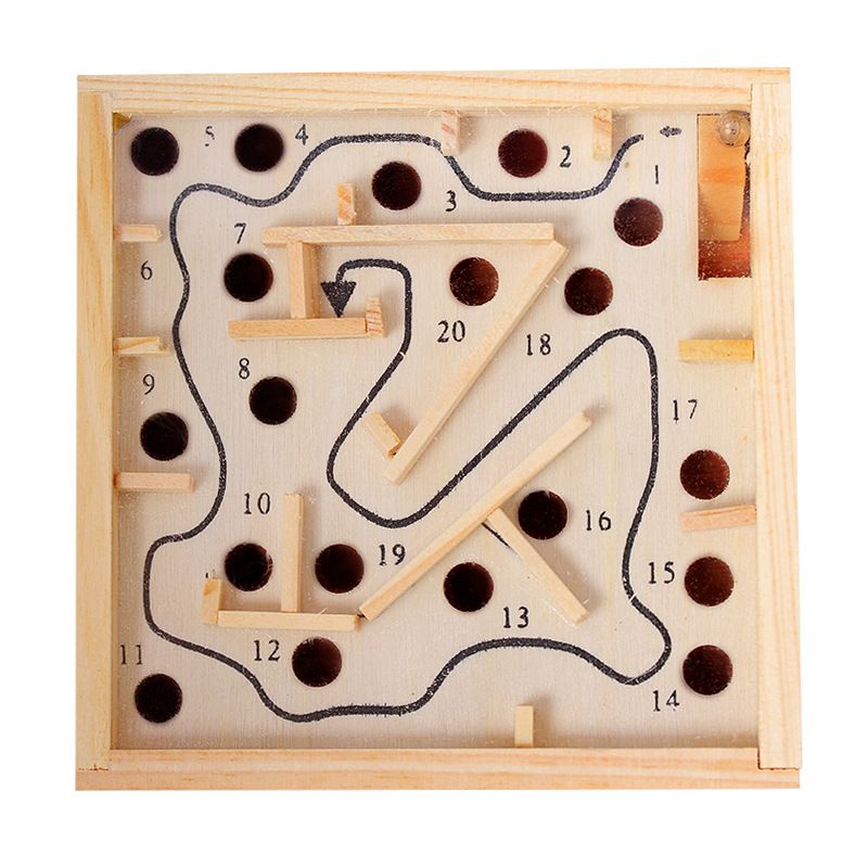 Wooden palm maze ball game, children's concentration, primary school students' intelligence, adult leisure balance toy manufacturer Item Picture