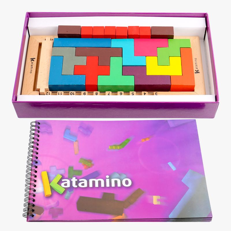 The wooden Catamino puzzle is highly entertaining and colorful, which can exercise babies' hand-eye coordination, visual ability, logical thinking ability, and early education enlightenment training. It is a parent-child game Specification image