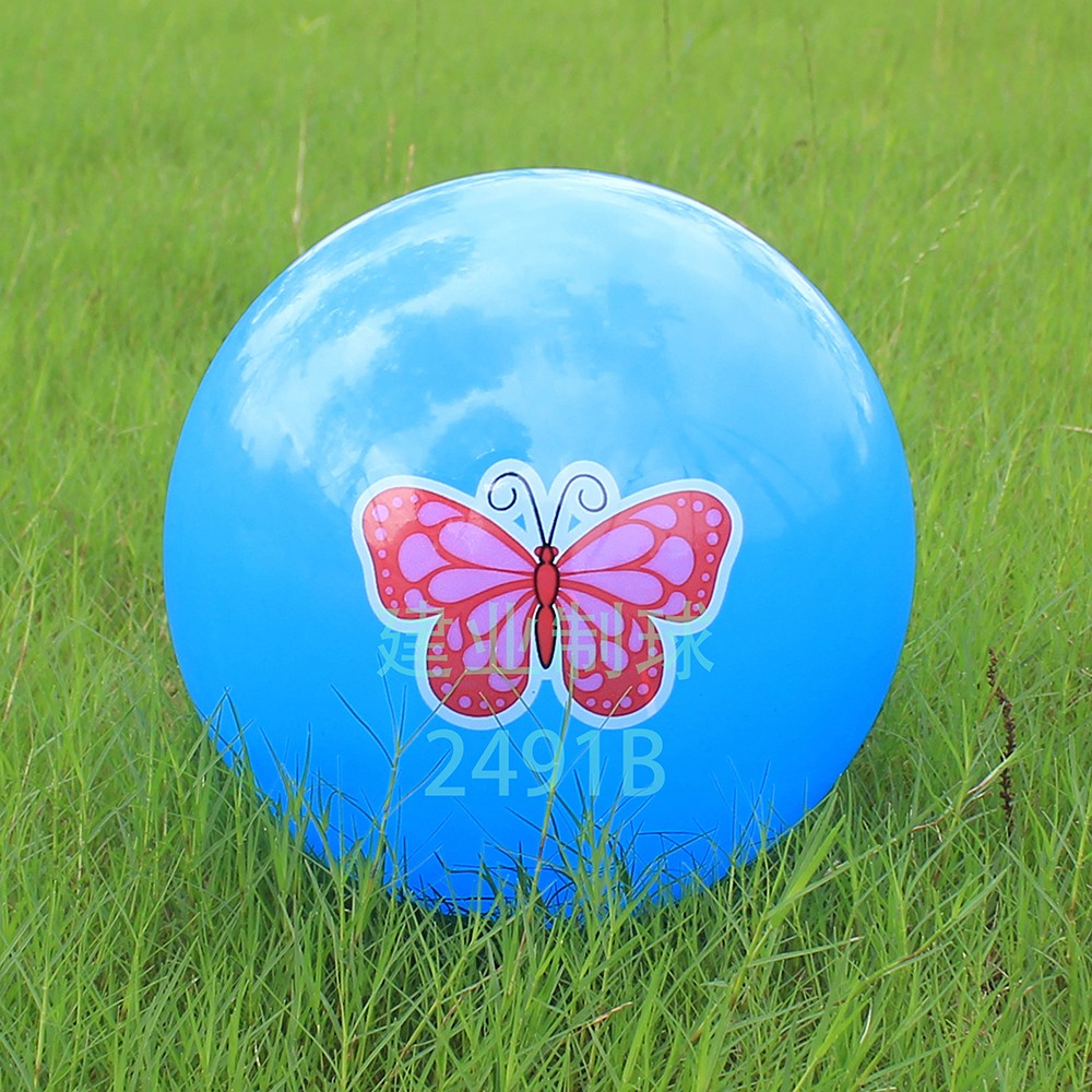 9寸PVC儿童玩具拍拍球柔软充气球足球卡通球图案贴标球弹力好详情图11