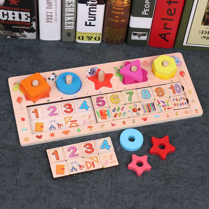 Two pairs of wooden toys are highly entertaining and come in a variety of colors. They can exercise babies' hand-eye coordination, visual ability, logical thinking ability, early education enlightenment training, and parent-child games