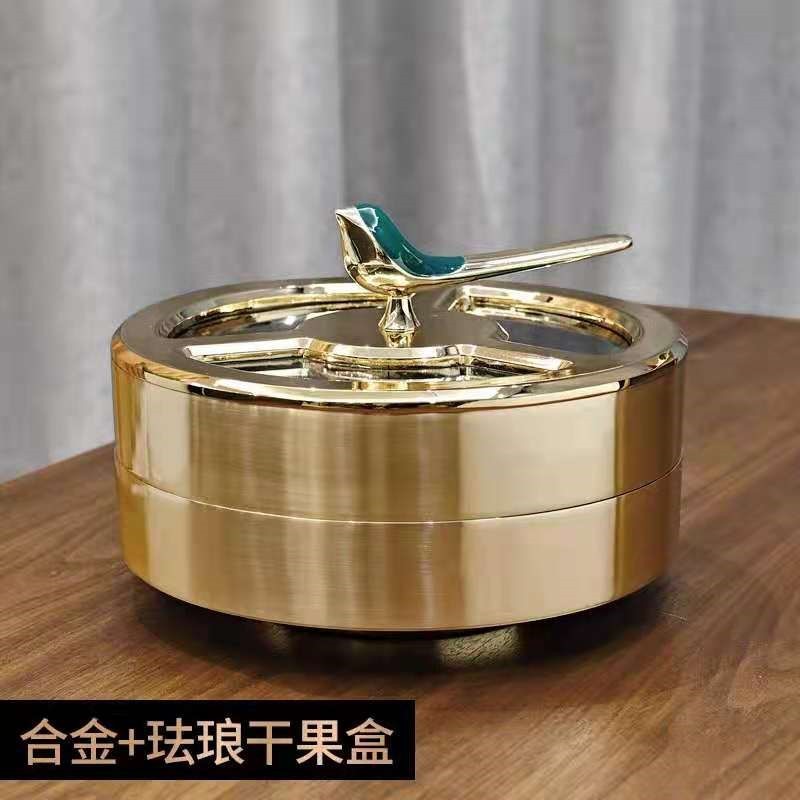 High-End European Light Luxury Dried Fruit Box Fruit Tray Candy Snacks Storage Box Living Room Coffee Table Family Luxury Nut Tray full figure