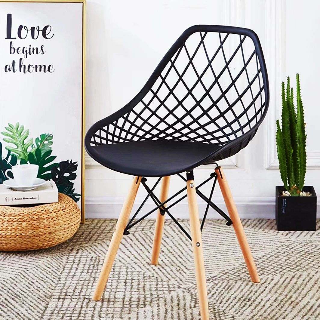 Lu word furniture-eames silla PP silla de negociación silla de respaldo silla de plástico restaurante casual silla de computadora