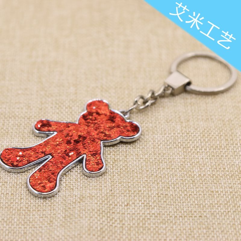 Yiwu manufacturer's bear keychain, zinc alloy keychain factory direct sales Item Picture