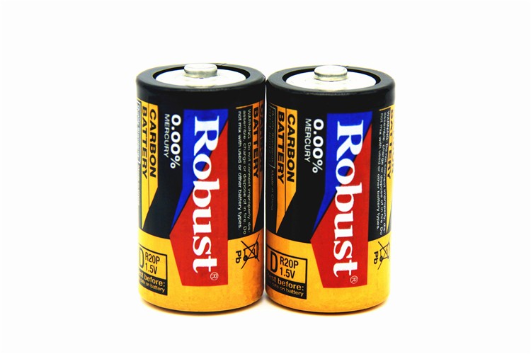 ROBUST碳性电池 1号大号R20p 1.5V挂卡 煤气灶手电筒 批发详情图3