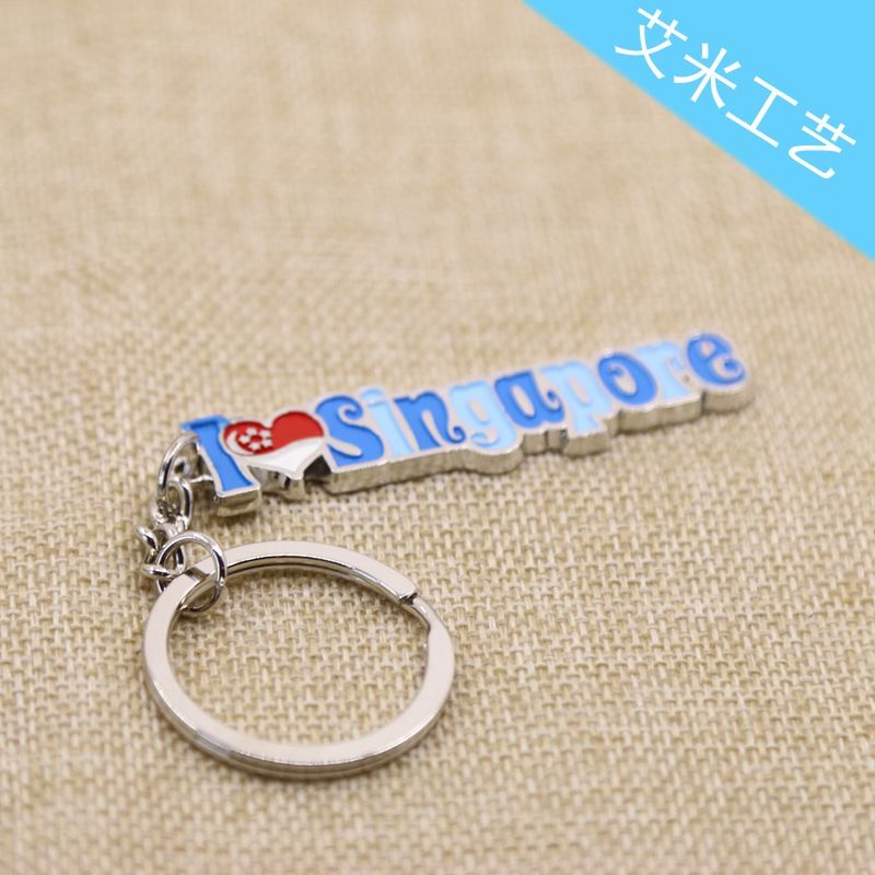 Yiwu fábrica venta directa singapore llavero metal llavero Item Picture