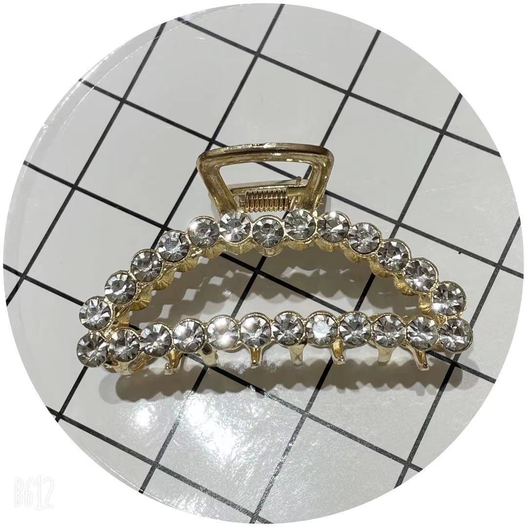 天意饰品 网红爆款 女士时尚高端8公分合金全钻爪 子   抓夹