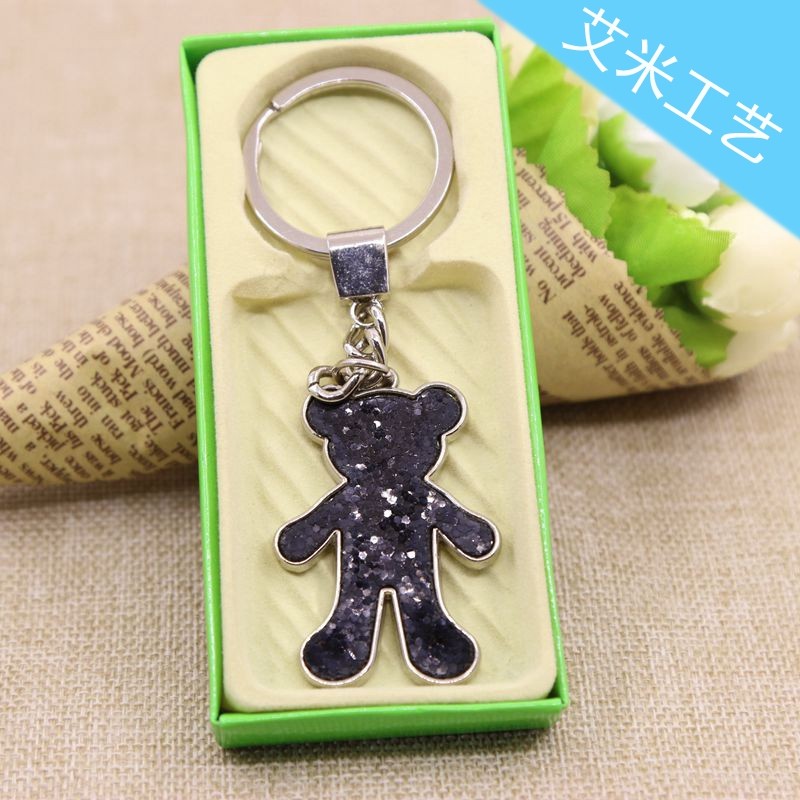 Yiwu keychains, bear keychains, patch bear alloy keychains, factory direct sales detail image 2