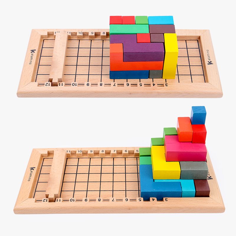 The wooden Catamino puzzle is highly entertaining and colorful, which can exercise babies' hand-eye coordination, visual ability, logical thinking ability, and early education enlightenment training. It is a parent-child game Application Scenario
