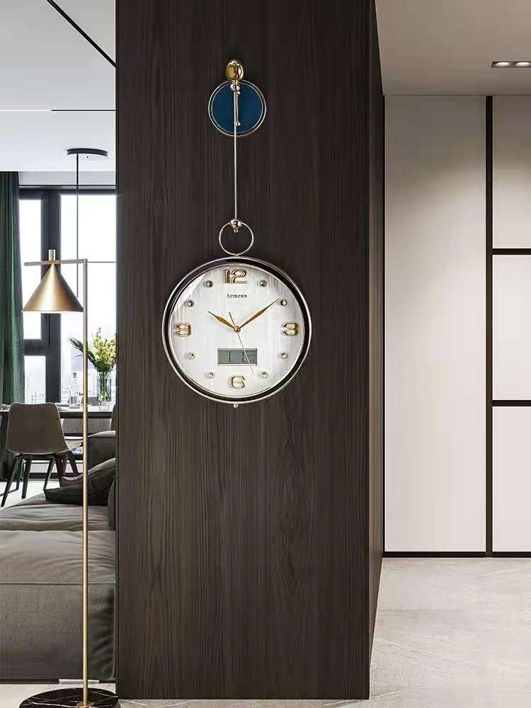现代轻奢客厅表2021年新款钟表挂钟装饰餐厅挂墙家用时尚创意时钟详情图1