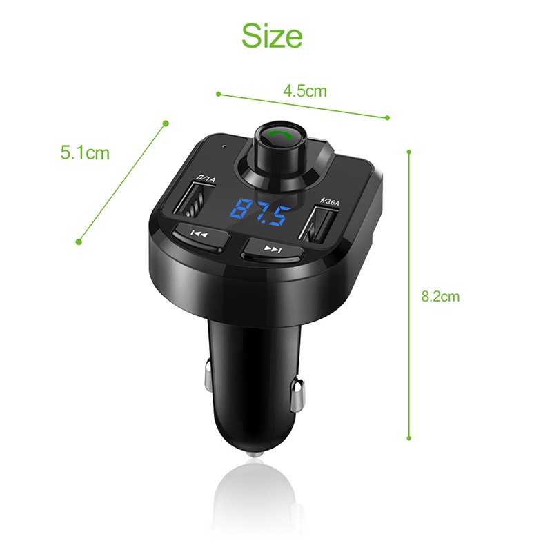 车载MP3 蓝牙免提 QC3.0快充车充 FM发射器 汽车充电器 车载蓝牙详情10