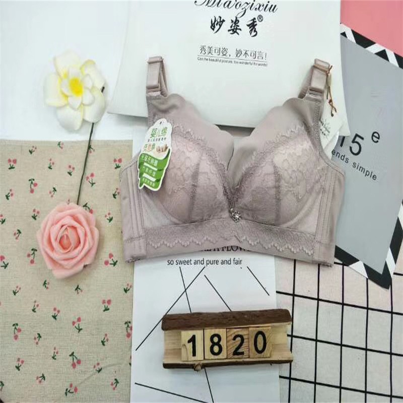 Non-rimless Bra Breathable Fabric Close-up Shows Detail Texte