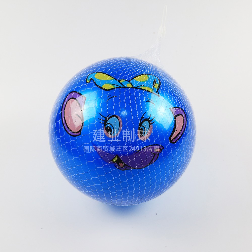 9寸PVC儿童玩具拍拍球柔软充气球足球卡通球图案贴标球弹力好详情图16