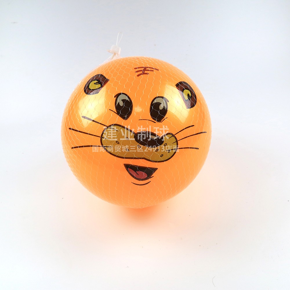 9寸PVC儿童玩具拍拍球柔软充气球足球卡通球图案贴标球弹力好详情图12