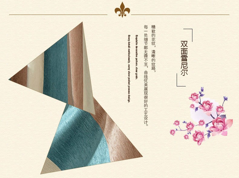 Double-sided thickened Chenille curtains detail image 1