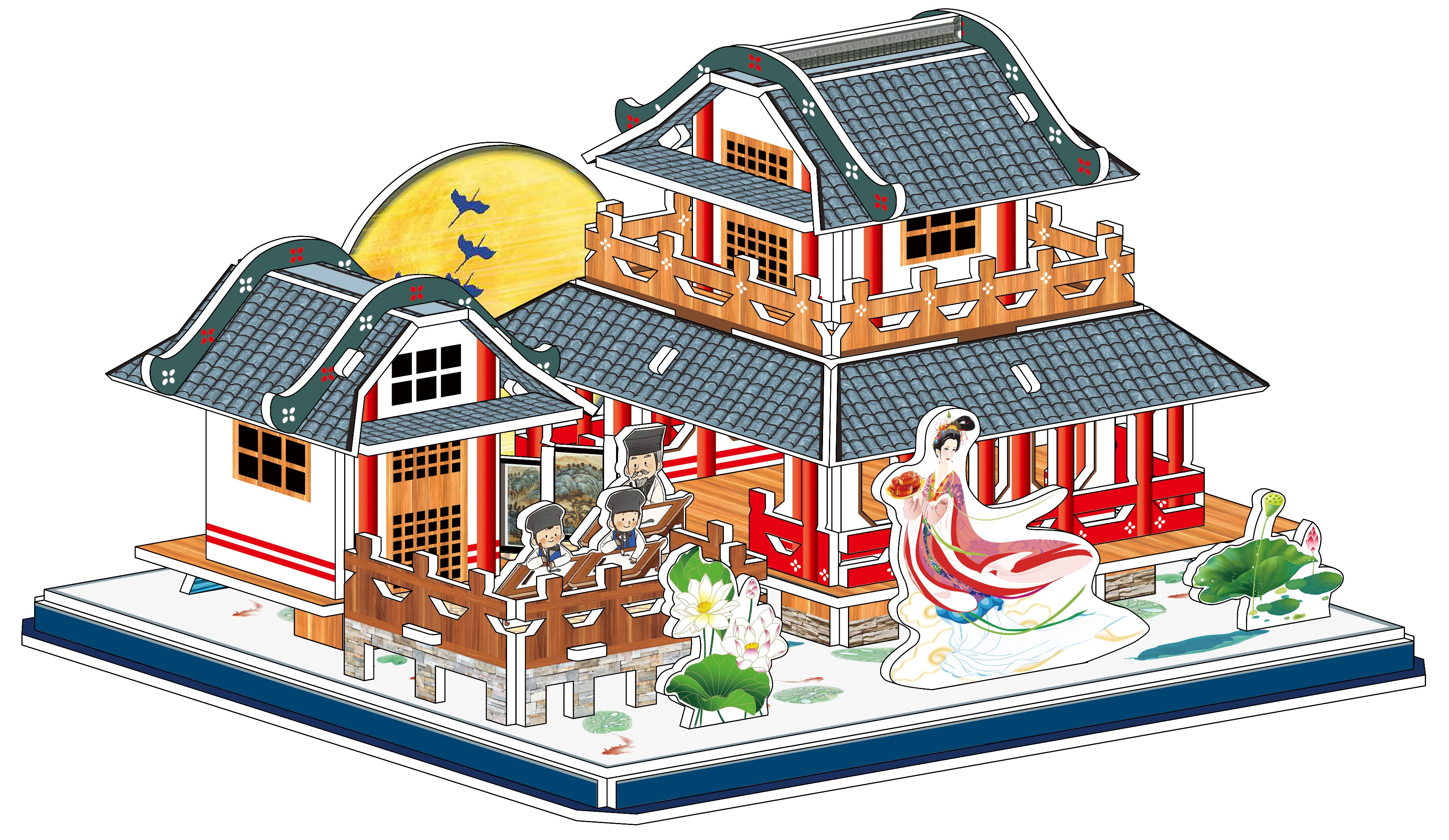 义乌好货3D纸质立体拼图，儿童DIY玩具拼图，手工益智早教，爆款地摊热卖拼装玩具礼品模型，手工制作别世界名建筑详情7