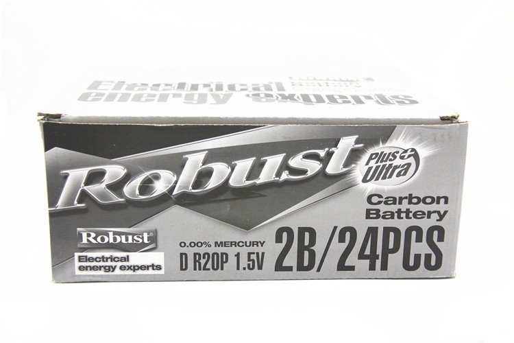 ROBUST碳性电池 1号大号R20p 1.5V挂卡 煤气灶手电筒 批发详情图6