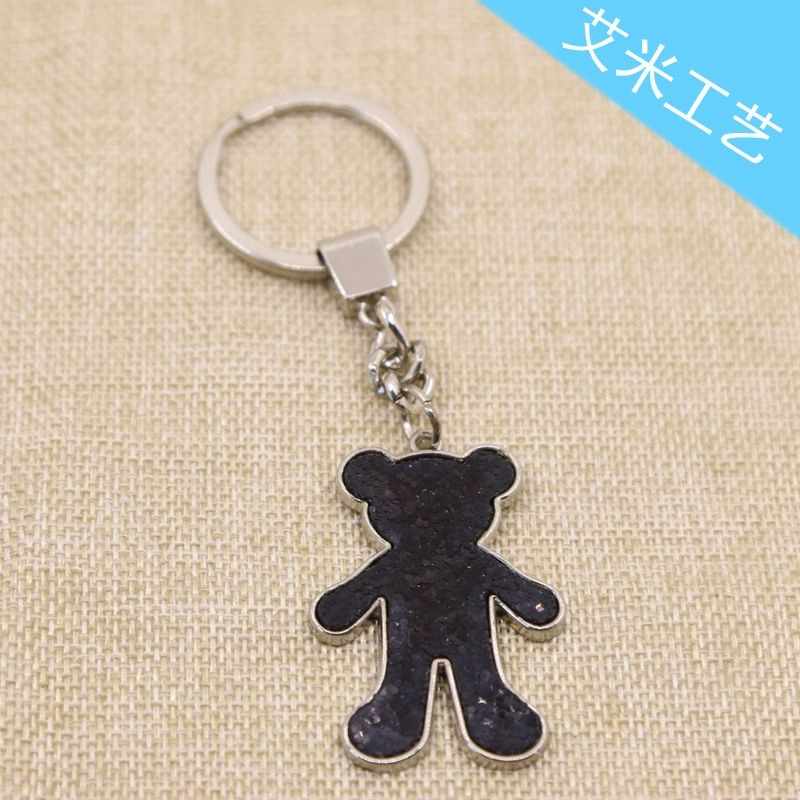 Yiwu keychains, bear keychains, patch bear alloy keychains, factory direct sales detail image 3