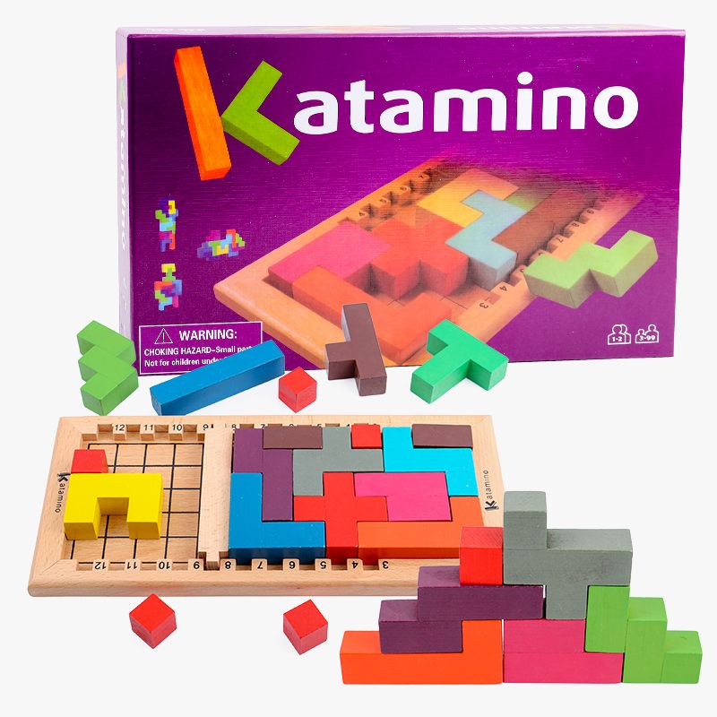 The wooden Catamino puzzle is highly entertaining and colorful, which can exercise babies' hand-eye coordination, visual ability, logical thinking ability, and early education enlightenment training. It is a parent-child game