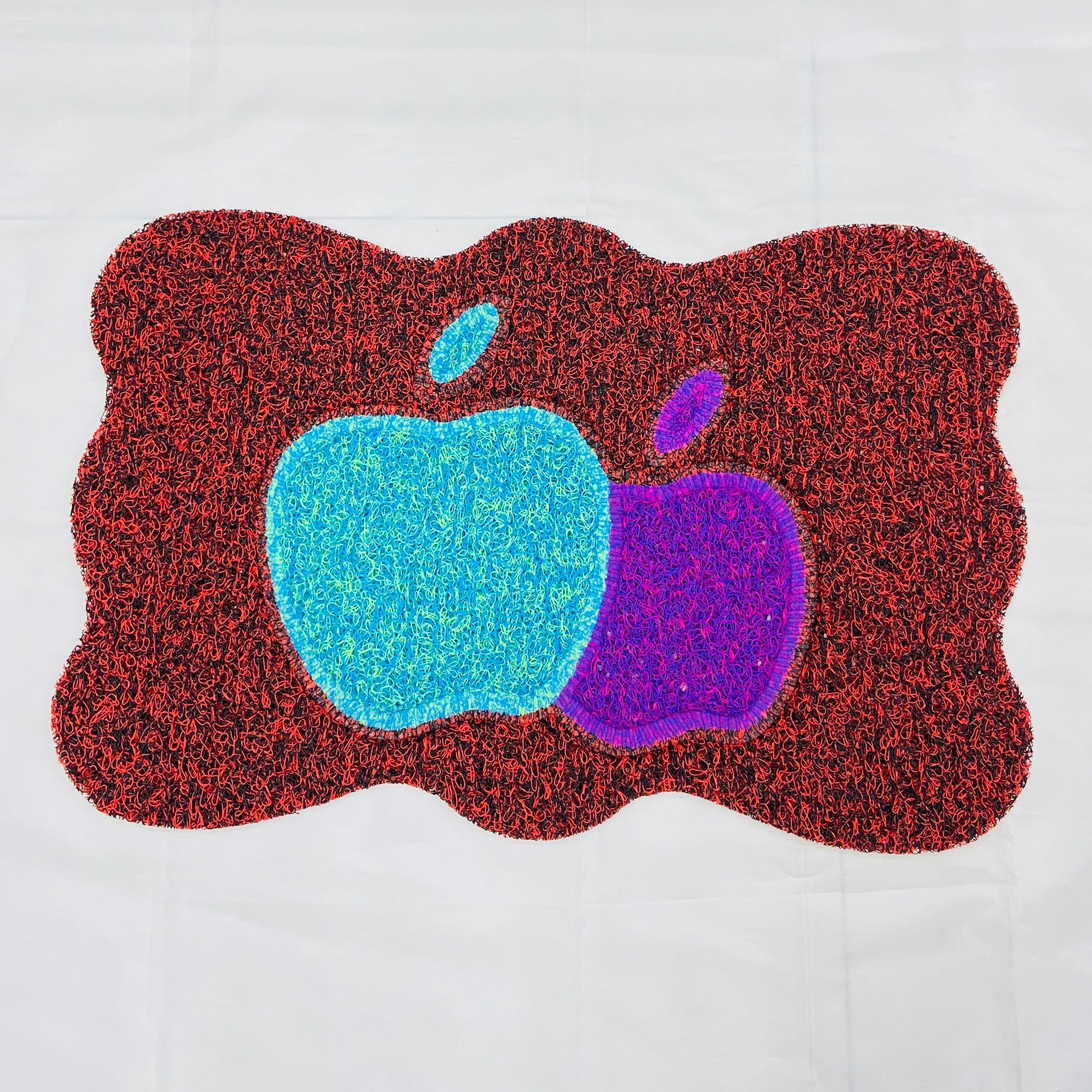 pvc拉丝压花地毯波浪形拼图地垫卧室玄关厨房 室外拼图地垫门垫