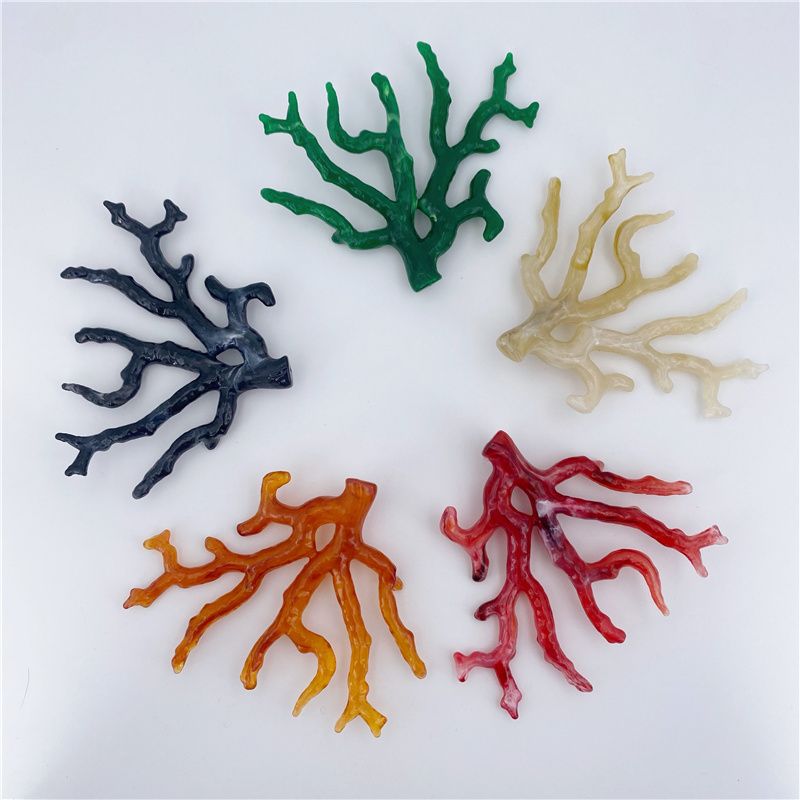 Fashionable acrylic beads imitating coral shapes, two-color cloud scattered beads, DIY earrings, necklaces, accessories, wholesale pendants details Picture