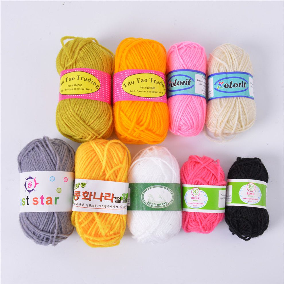 厂家直销16克每球，12个球每包，混色包装毛线