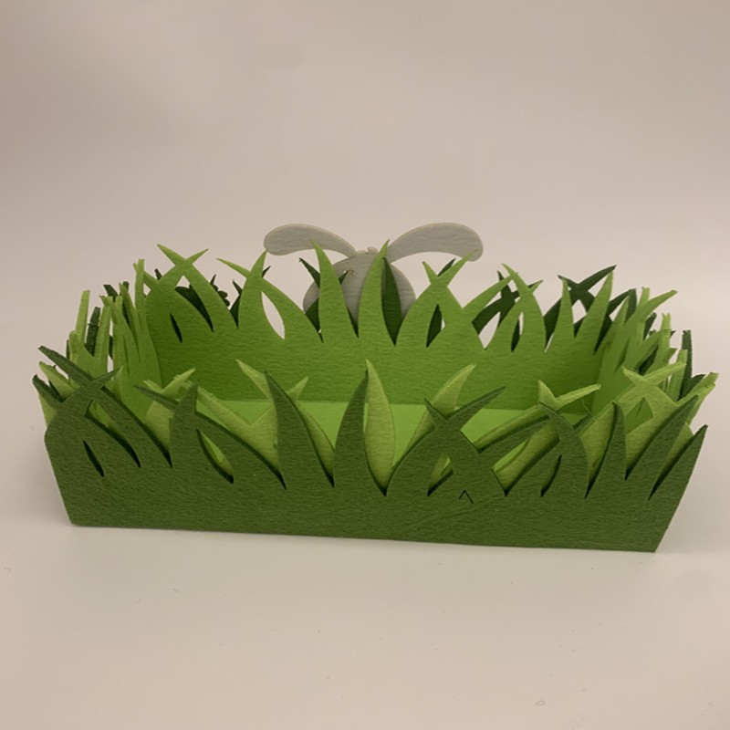 Non-woven fabric felt cloth Easter bunny radish grass decorative frame for eggs detail image 5