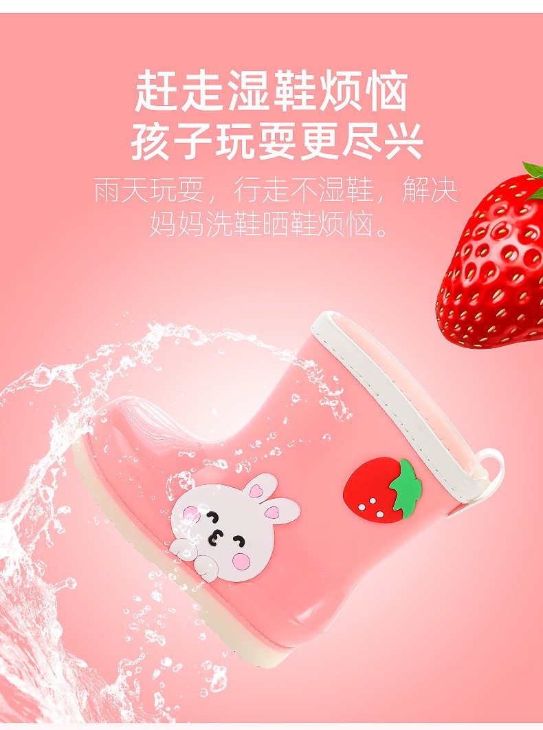 New cartoon baby rain boots, children's anti-slip rain boots factory direct sales detail image 10