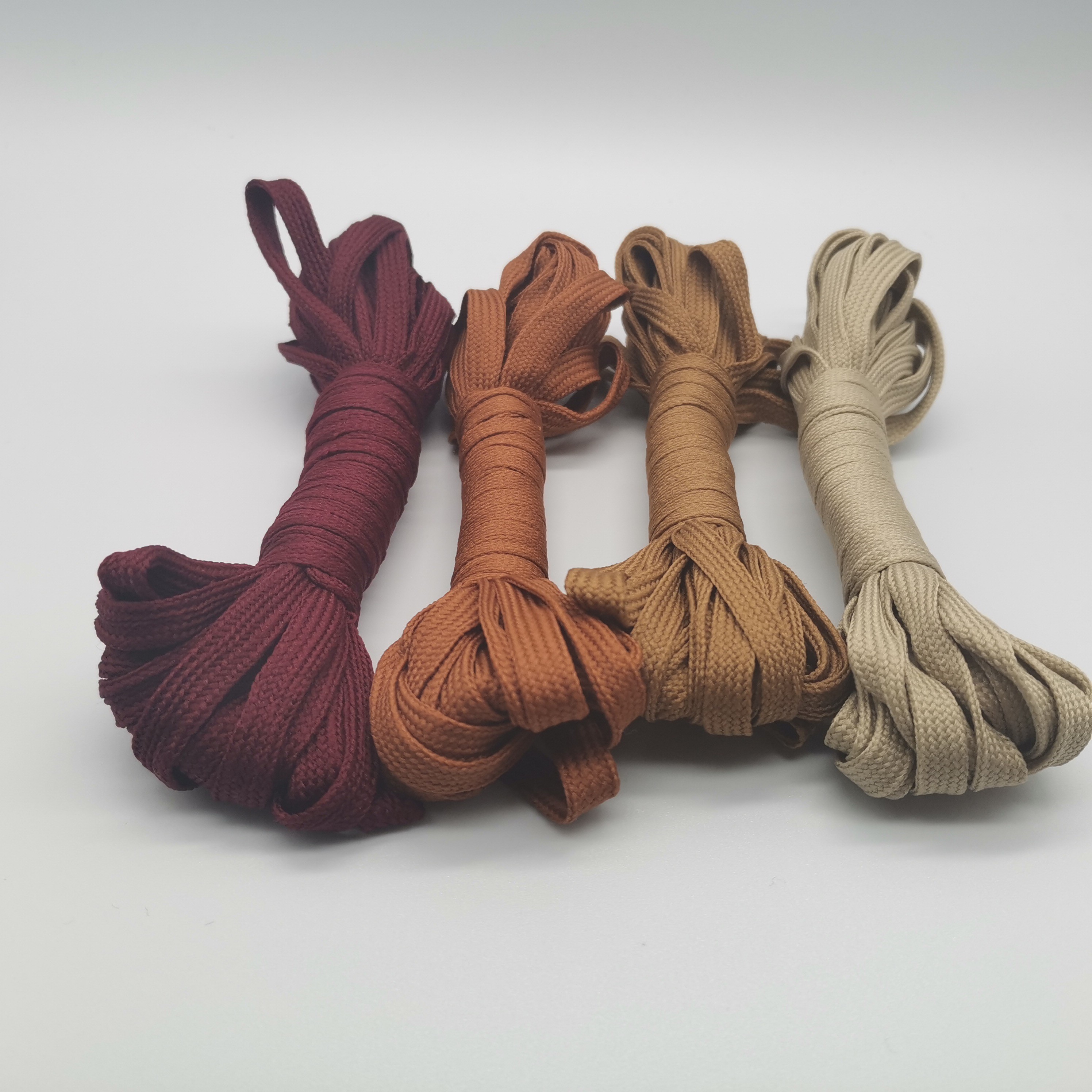 New Polyester Hollow Core Wide Flat Rope Color Horse Belt 6Mm Shoelace Pants Belt Can Be Customized Clothing Accessories undefined