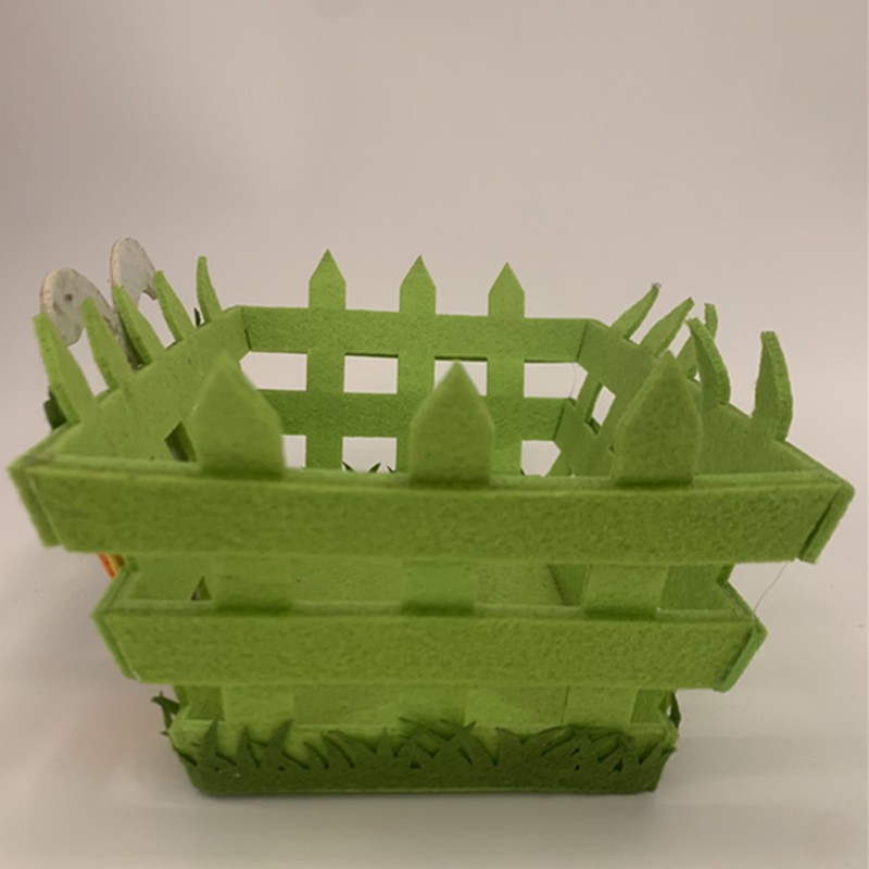 Non-woven fabric felt fabric Easter bunny radish grass diagonal frame detail image 4