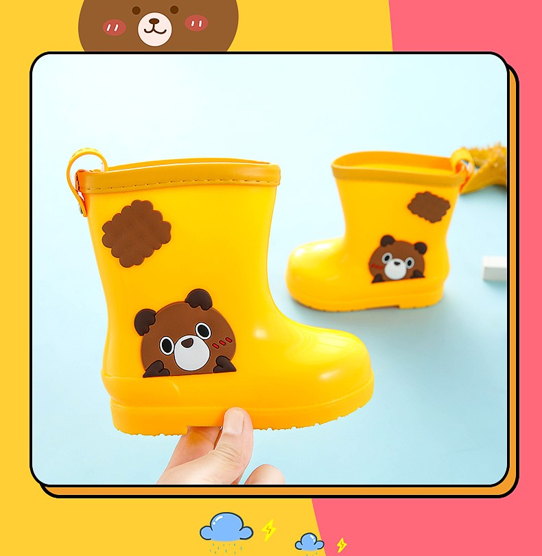 New cartoon baby rain boots, children's anti-slip rain boots factory direct sales detail image 15