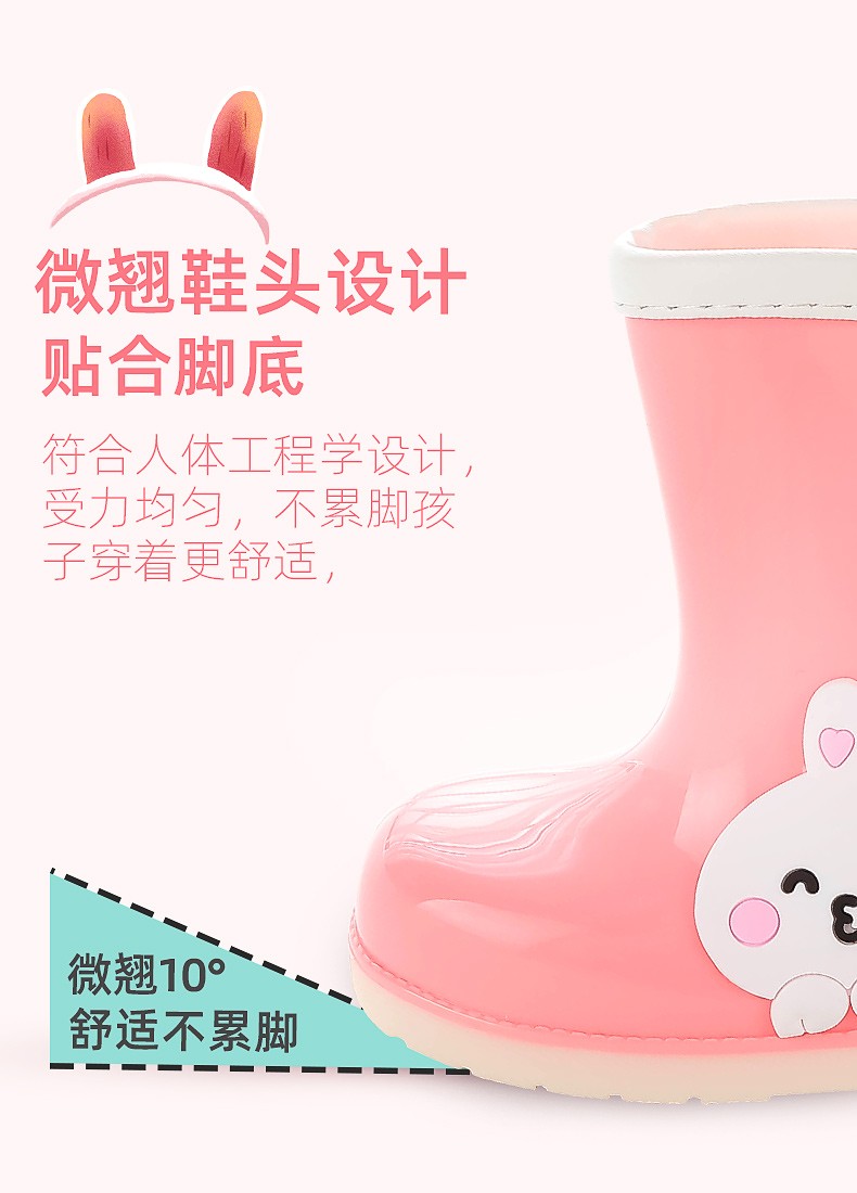 New cartoon baby rain boots, children's anti-slip rain boots factory direct sales detail image 11