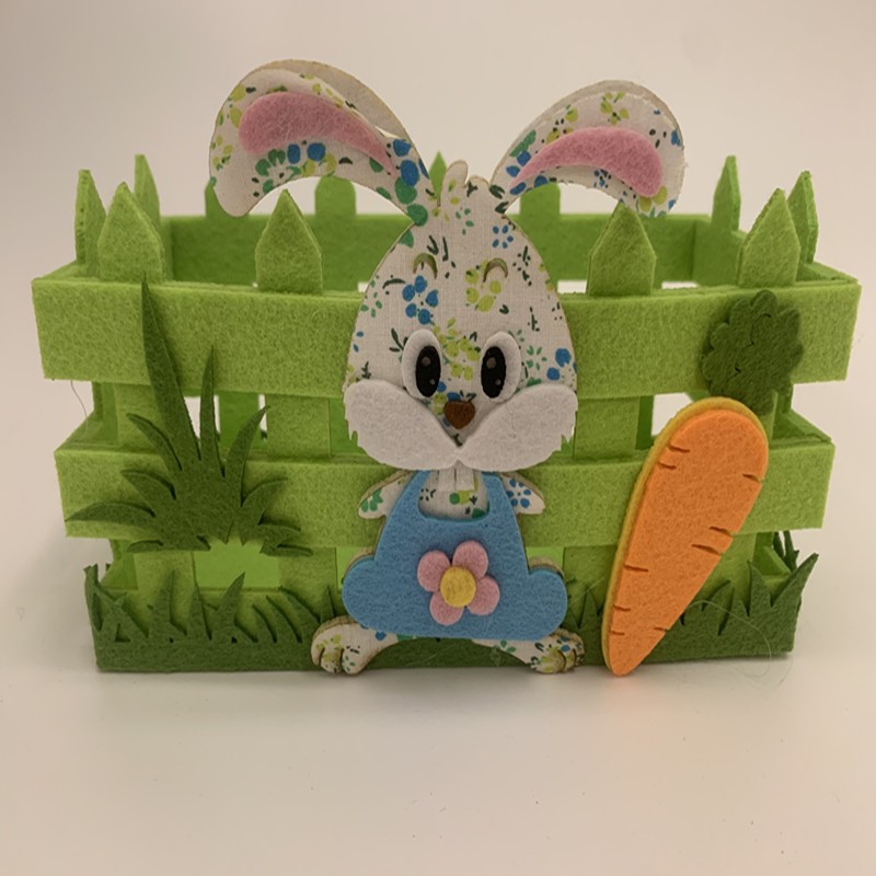 Non-woven fabric felt cloth Easter bunny radish egg frame detail image 1