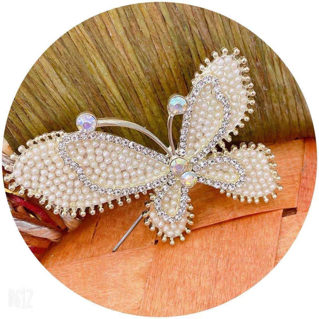 God's providence jewelry network red explosion women's fashion high-end alloy full drill butterfly duck clip gold thumbnail