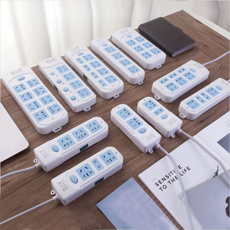 2500W power strip socket with cable, 10A household power strip socket with switch