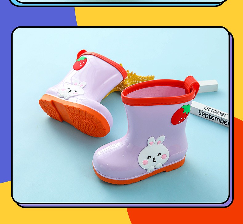 New cartoon baby rain boots, children's anti-slip rain boots factory direct sales detail image 18