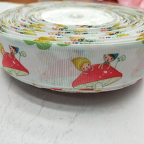 2.5CM thread with digital printing DIY mushroom elf on white background