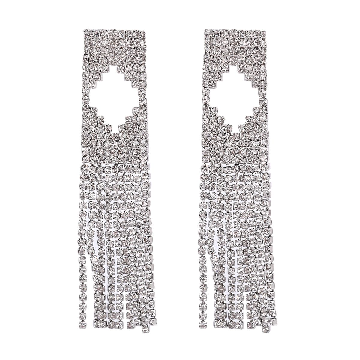 S925银针耳环女气质高级感2021年新款潮大气轻奢爆款镶钻流苏耳饰10