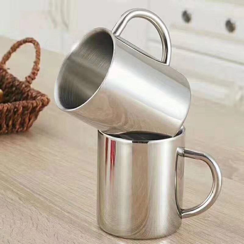 不锈钢双层口杯 不锈钢双层杯细节图