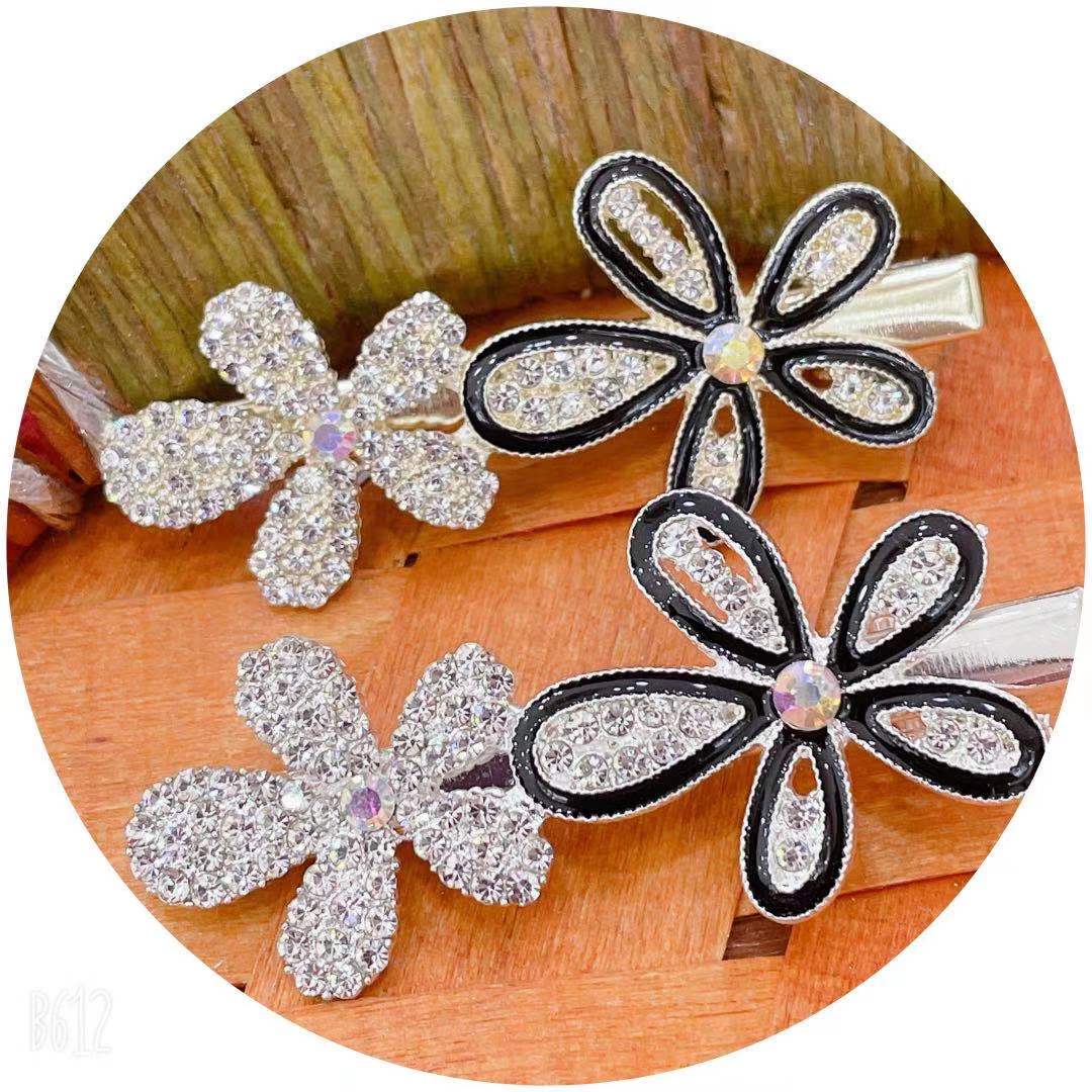 Providence jewelry network popular women's fashion high-end alloy two flower duck clip thumbnail