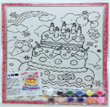 DIY12色蛋糕KT板画详情图1