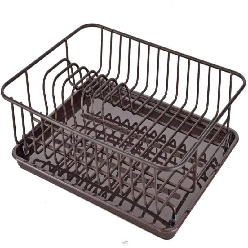 The dish rack is made of bronze gold