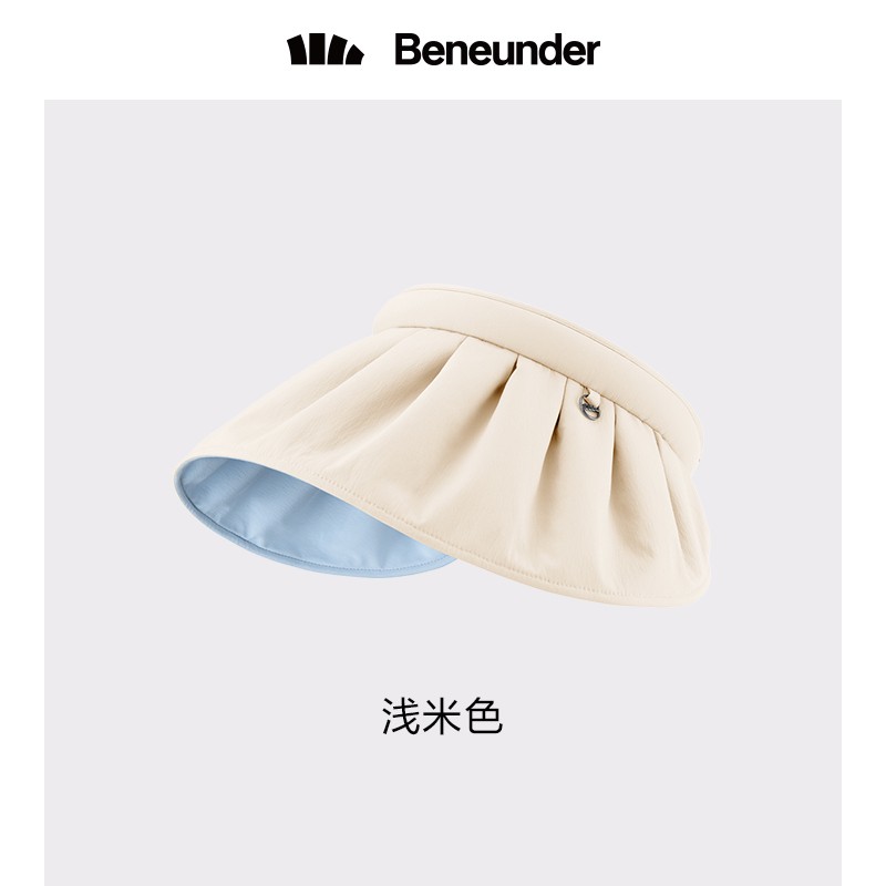 JQ 静俏 蕉下貝殼防曬帽女士防紫外線夏季遮臉沙灘遮陽帽空頂太陽帽子大簷