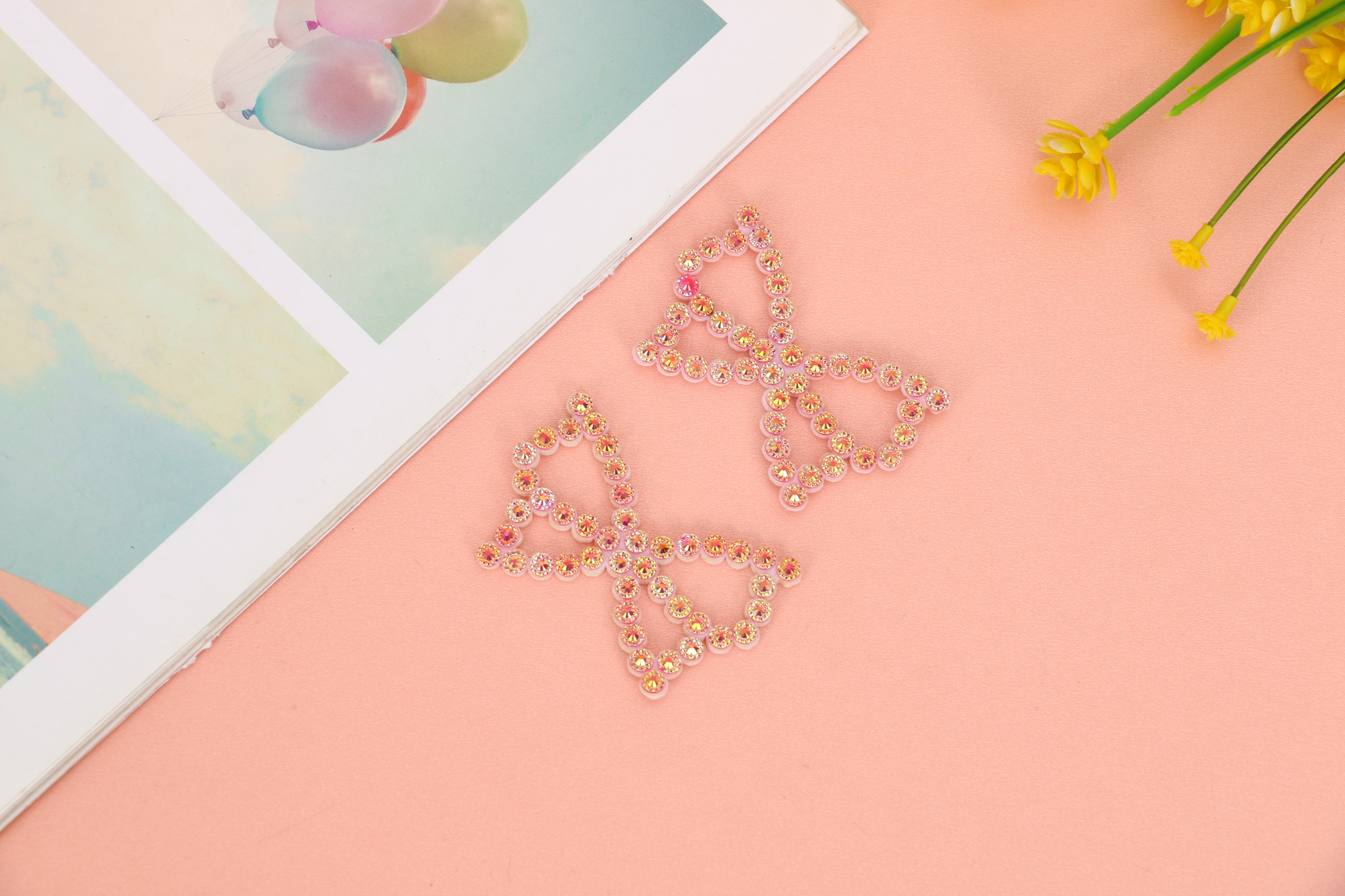 厂家直销平底钻发夹太阳花花边发夹贴片支持来样定制详情图18