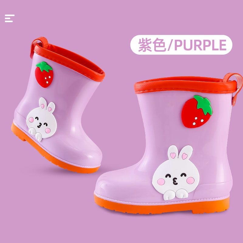 New cartoon baby rain boots, children's anti-slip rain boots factory direct sales details Picture
