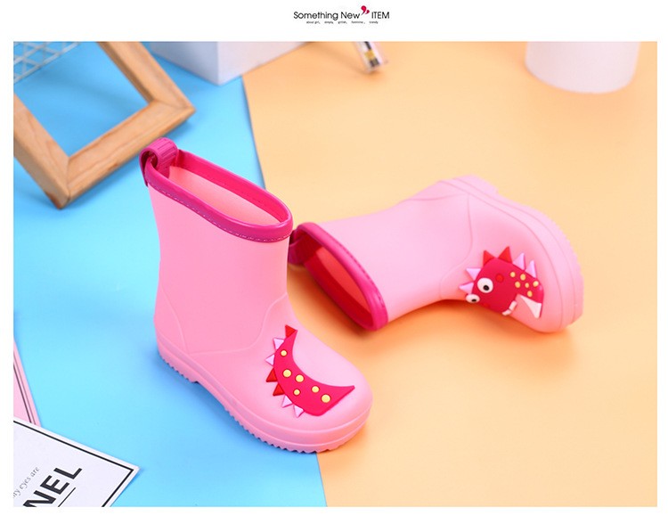 新款卡通立体小恐龙儿童雨鞋 防滑时尚防滑宝宝雨靴详情图18