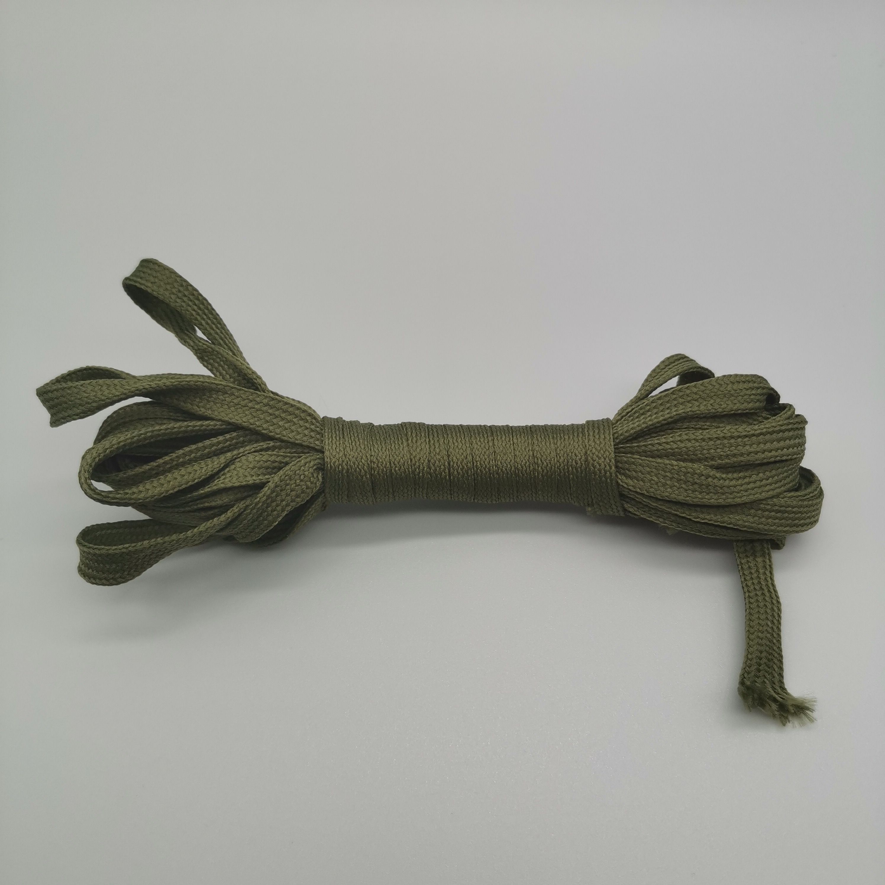 New Polyester Hollow Core Wide Flat Rope Color Horse Belt 6Mm Shoelace Pants Belt Can Be Customized Clothing Accessories Item Picture