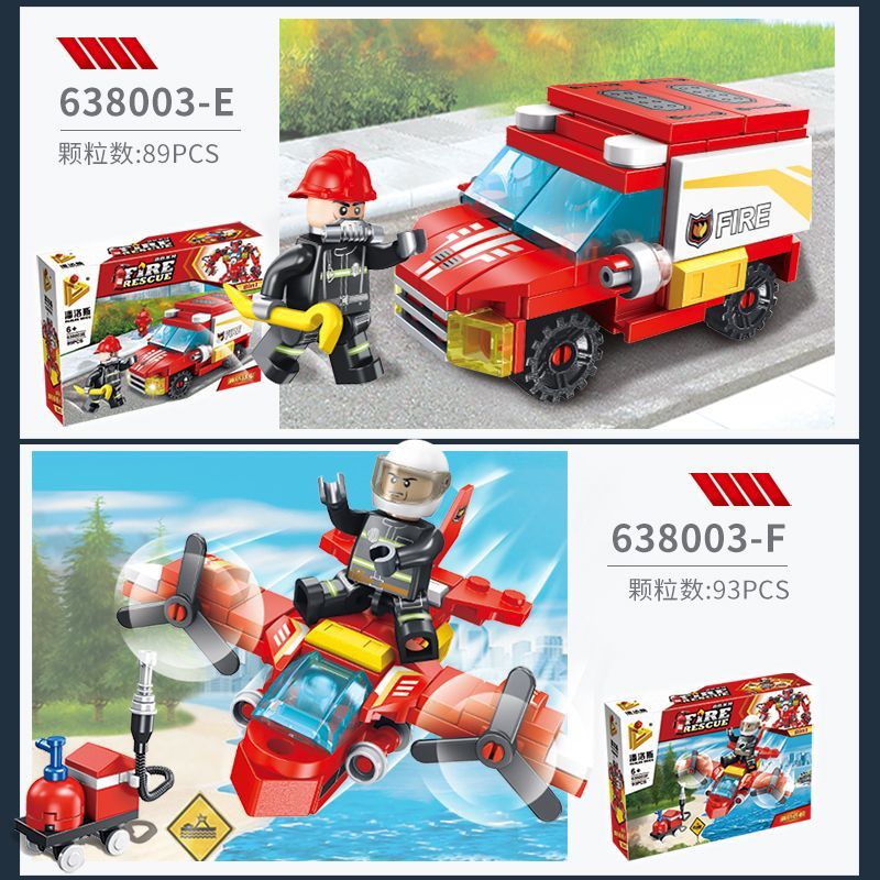 Panrose Fire Series 638003 Fire Mech 8-In-1 Deformed Children's Puzzle Building Block Toy Application Scenario