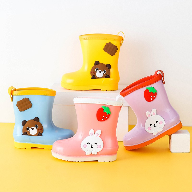 New cartoon baby rain boots, children's anti-slip rain boots factory direct sales detail image 1